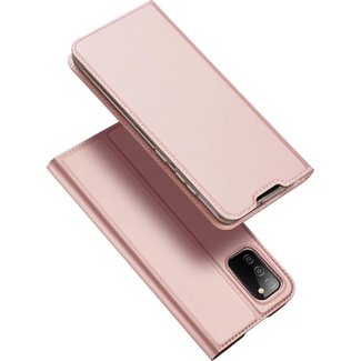 Dux Ducis Dux Ducis - Case for Samsung Galaxy A02s - Ultra Slim PU Leather Flip Folio Case with Magnetic Closure - Rose Gold