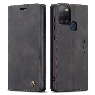 CaseMe CaseMe - Samsung Galaxy A21s hoesje - Wallet Book Case - Magneetsluiting - Zwart