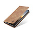 CaseMe - Case for Samsung Galaxy A21s - PU Leather Wallet Case Card Slot Kickstand Magnetic Closure - Brown