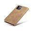 CaseMe - Case for iPhone 12 Pro - PU Leather Wallet Case Card Slot Kickstand Magnetic Closure - Brown