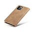 CaseMe - iPhone 12 Pro hoesje - Wallet Book Case - Magneetsluiting - Bruin