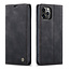 CaseMe - Case for iPhone 12 Pro Max - PU Leather Wallet Case Card Slot Kickstand Magnetic Closure - Black