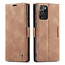 CaseMe - Samsung Galaxy Note 20 hoesje - Wallet Book Case - Magneetsluiting - Bruin