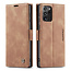 CaseMe - Case for Samsung Galaxy Note 20 Ultra - PU Leather Wallet Case Card Slot Kickstand Magnetic Closure - Brown