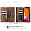 CaseMe - Case for iPhone 12 Mini - Wallet Case with Card Holder, Magnetic Detachable Cover - Brown