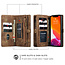 CaseMe - iPhone 12 Mini hoesje - 2 in 1 Wallet Book Case - Bruin