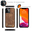CaseMe - Case for iPhone 12 Mini - Wallet Case with Card Holder, Magnetic Detachable Cover - Brown