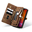 CaseMe - Case for iPhone 12 Mini - Wallet Case with Card Holder, Magnetic Detachable Cover - Brown