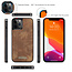 CaseMe - Case for iPhone 12 / 12 Pro - Wallet Case with Card Holder, Magnetic Detachable Cover - Brown