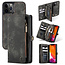 CaseMe - iPhone 12 / 12 Pro hoesje - 2 in 1 Wallet Book Case - Zwart