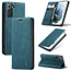 CaseMe - Case for Samsung Galaxy S21 Plus Case - PU Leather Wallet Case Card Slot Kickstand Magnetic Closure - Blue
