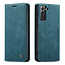 CaseMe - Case for Samsung Galaxy S21 Plus Case - PU Leather Wallet Case Card Slot Kickstand Magnetic Closure - Blue