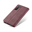 CaseMe - Samsung Galaxy S21 Plus Hoesje - Wallet Book Case - Magneetsluiting - Donker Rood