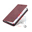 CaseMe - Case for Samsung Galaxy S21 Plus Case - PU Leather Wallet Case Card Slot Kickstand Magnetic Closure - Red