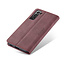 CaseMe - Samsung Galaxy S21 hoesje - Wallet Book Case - Magneetsluiting - Donker Rood