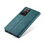 CaseMe - Case for Samsung Galaxy S21 Ultra - PU Leather Wallet Case Card Slot Kickstand Magnetic Closure - Blue