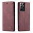 CaseMe - Case for Samsung Galaxy S21 Ultra - PU Leather Wallet Case Card Slot Kickstand Magnetic Closure - Dark Red