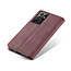 CaseMe - Samsung Galaxy S21 Ultra  hoesje - Wallet Book Case - Magneetsluiting - Donker Rood