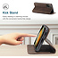 CaseMe - Case for Samsung Galaxy S21 Ultra - PU Leather Wallet Case Card Slot Kickstand Magnetic Closure - Dark Brown