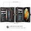 CaseMe - Case for Samsung Galaxy S21 - Wallet Case with Card Holder, Magnetic Detachable Cover - Black