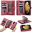 CaseMe - Case for Samsung Galaxy S21 - Wallet Case with Card Holder, Magnetic Detachable Cover - Red