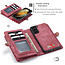 CaseMe - Case for Samsung Galaxy S21 - Wallet Case with Card Holder, Magnetic Detachable Cover - Red