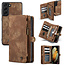 CaseMe - Samsung Galaxy S21 Plus Hoesje - 2 in 1 Back Cover - Bruin