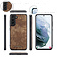 CaseMe - Samsung Galaxy S21 Plus Hoesje - 2 in 1 Back Cover - Bruin