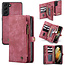CaseMe - Case for Samsung Galaxy S21 Plus - Wallet Case with Card Holder, Magnetic Detachable Cover - Red