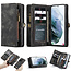 CaseMe - Case for Samsung Galaxy S21 Ultra - Wallet Case with Card Holder, Magnetic Detachable Cover - Black