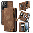 CaseMe - Case for Samsung Galaxy S21 Ultra - Wallet Case with Card Holder, Magnetic Detachable Cover - Brown