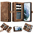 CaseMe - Case for Samsung Galaxy S21 Ultra - Wallet Case with Card Holder, Magnetic Detachable Cover - Brown