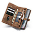 CaseMe - Case for Samsung Galaxy S21 Ultra - Wallet Case with Card Holder, Magnetic Detachable Cover - Brown