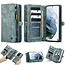 CaseMe - Case for Samsung Galaxy S21 Ultra - Wallet Case with Card Holder, Magnetic Detachable Cover - Blue