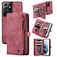 CaseMe - Case for Samsung Galaxy S21 Ultra - Wallet Case with Card Holder, Magnetic Detachable Cover - Red