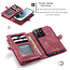 CaseMe - Case for Samsung Galaxy S21 Ultra - Wallet Case with Card Holder, Magnetic Detachable Cover - Red