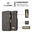 CaseMe - Case for Samsung Galaxy S21 - Wallet Case with Cardslots and Detachable Flip Zipper Case - Black