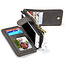 CaseMe - Case for Samsung Galaxy S21 - Wallet Case with Cardslots and Detachable Flip Zipper Case - Black