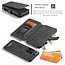 CaseMe - Case for Samsung Galaxy S21 Ultra - Wallet Case with Cardslots and Detachable Flip Zipper Case - Black