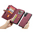 CaseMe - Samsung Galaxy S21 Hoesje - Back Cover en Wallet Book Case - Multifunctioneel - Rood