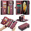 CaseMe - Samsung Galaxy S21 Case - Back Cover and Wallet Book Case - Multifunctional - Red