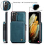 CaseMe - Samsung Galaxy S21 Case - Back Cover - with RFID Cardholder - Blue