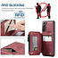 CaseMe - Samsung Galaxy S21 Case - Back Cover - with RFID Cardholder - Red