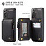 CaseMe - Samsung Galaxy S21 Plus Case - Back Cover - with RFID Cardholder - Black