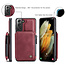 CaseMe - Samsung Galaxy S21 Plus Case - Back Cover - with RFID Cardholder - Red