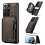 CaseMe - Samsung Galaxy S21 Ultra Case - Back Cover - with RFID Cardholder - Dark Brown