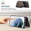 CaseMe - Samsung Galaxy S21 Ultra Hoesje - Back Cover - met RFID Pasjeshouder - Donker Bruin