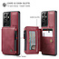 CaseMe - Samsung Galaxy S21 Ultra Case - Back Cover - with RFID Cardholder - Red