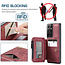 CaseMe - Samsung Galaxy S21 Ultra Case - Back Cover - with RFID Cardholder - Red