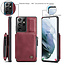 CaseMe - Samsung Galaxy S21 Ultra Case - Back Cover - with RFID Cardholder - Red